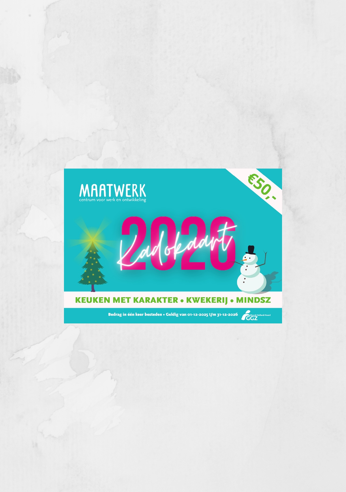 GGZ NHN Maatwerk cadeaukaart